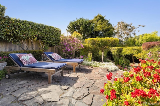 view of patio with fence