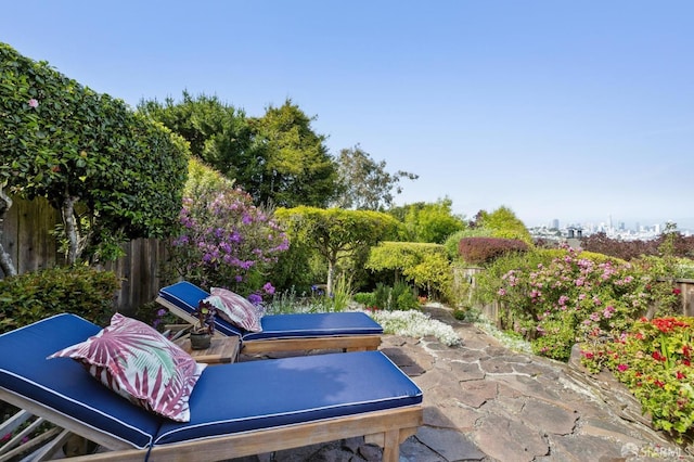 view of patio / terrace featuring a fenced backyard