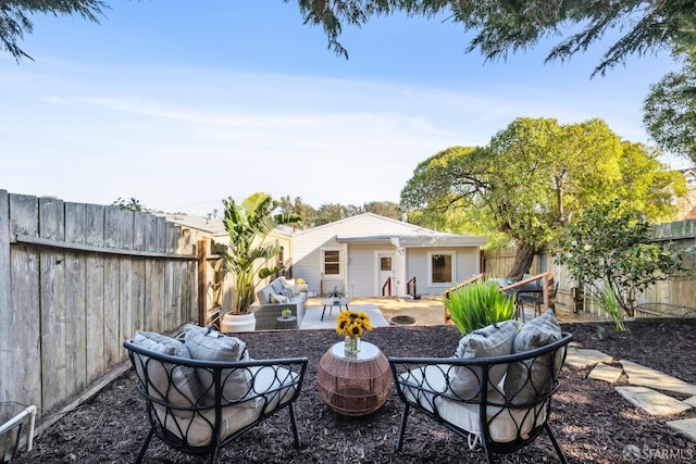 view of patio with outdoor lounge area