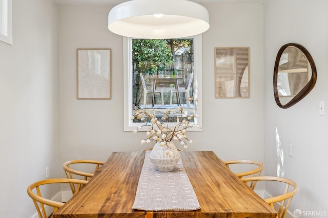 view of dining room