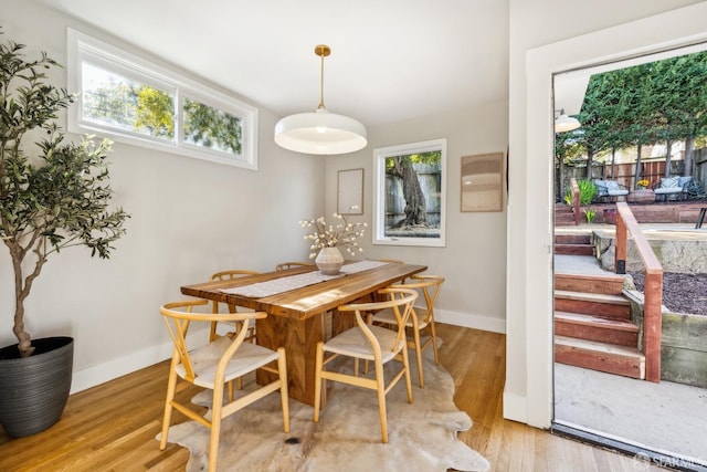 dining room featuring light wood-type flooring