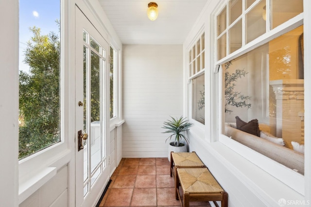 view of sunroom