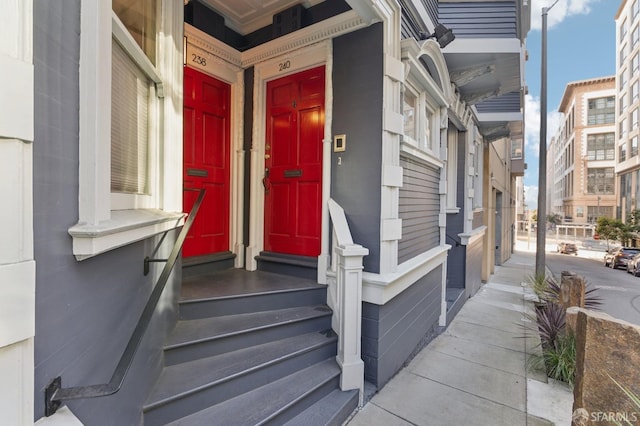 view of doorway to property