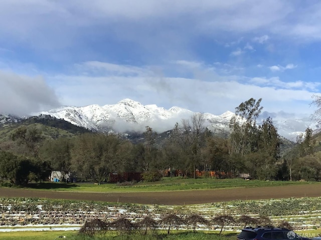 mountain view with a rural view