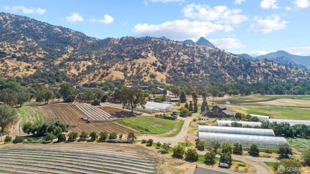 mountain view with a rural view