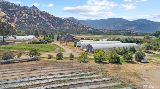 property view of mountains with a rural view