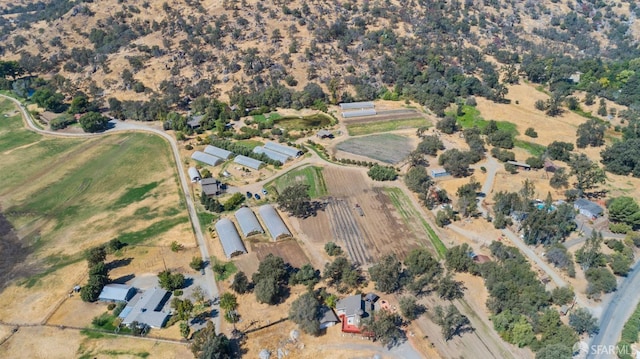 aerial view featuring a rural view