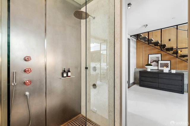 bathroom featuring an enclosed shower