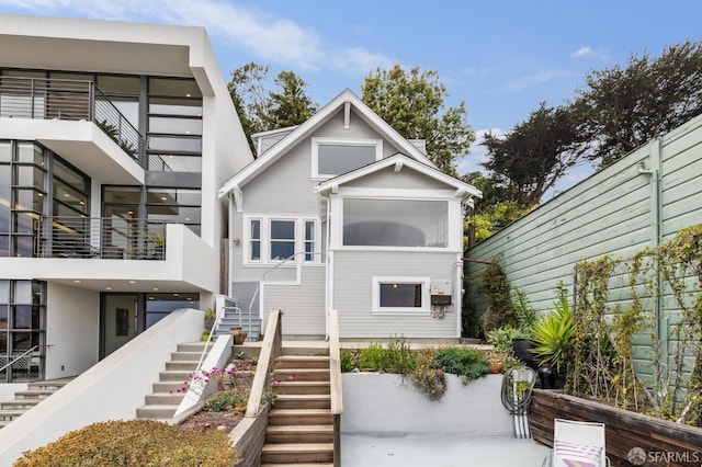 108 Laidley St, San Francisco, CA 94131 - view of front of property with stairs and a balcony