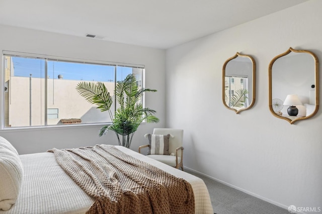 view of carpeted bedroom