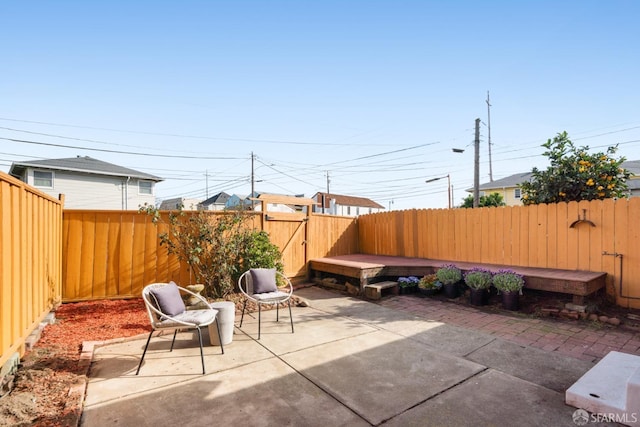 view of patio / terrace featuring a fenced backyard