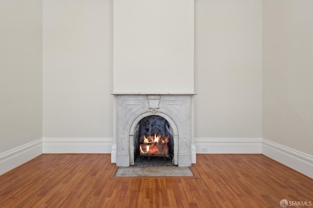 interior details featuring hardwood / wood-style floors