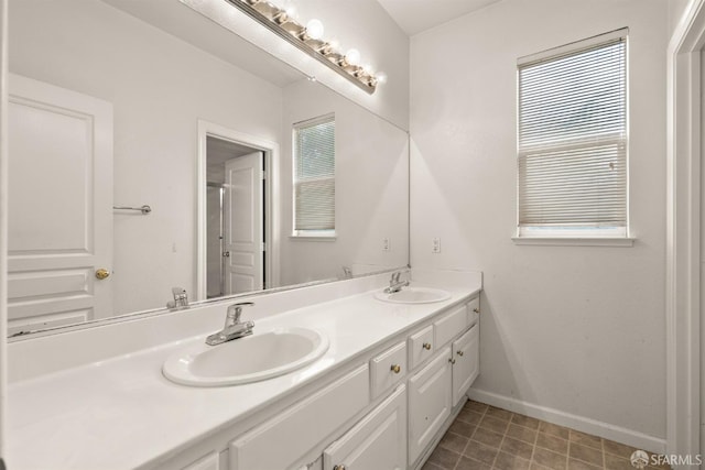 bathroom with vanity