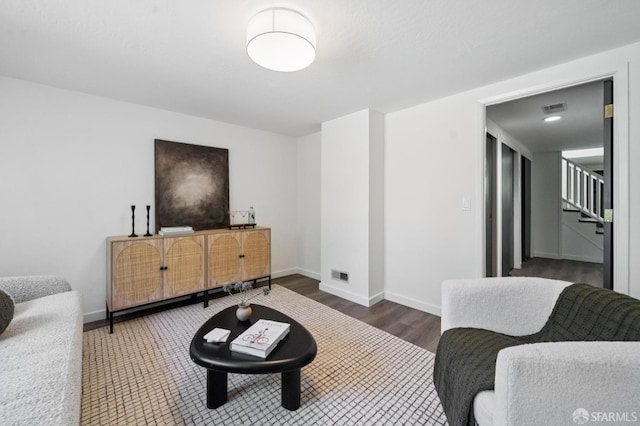 363 Prague St, San Francisco, CA 94112 - living area featuring stairs and wood finished floors