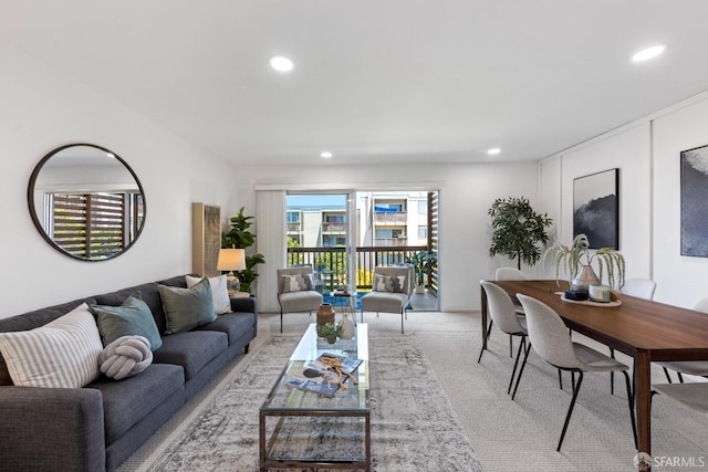 view of carpeted living room