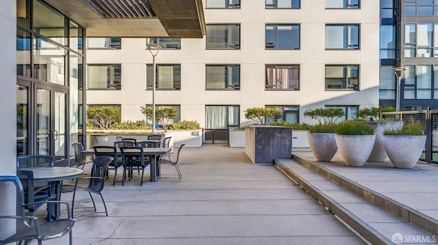 view of patio with outdoor dining area