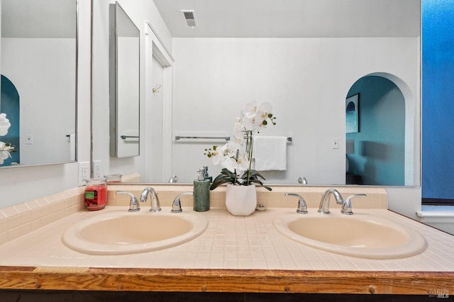 bathroom with vanity