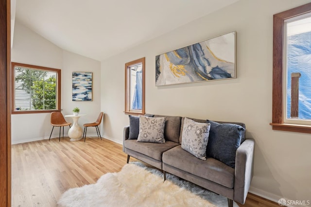1285 Holloway Ave, San Francisco, CA 94132 - living area featuring wood finished floors and vaulted ceiling