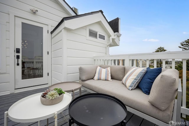 102 Baker St Unit A, San Francisco, CA 94117 - wooden deck featuring an outdoor living space