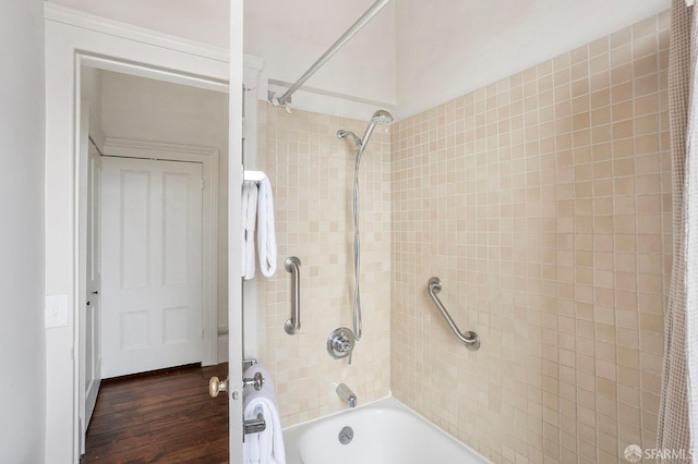1908 Buchanan St, San Francisco, CA 94115 - full bathroom with  shower combination and wood finished floors