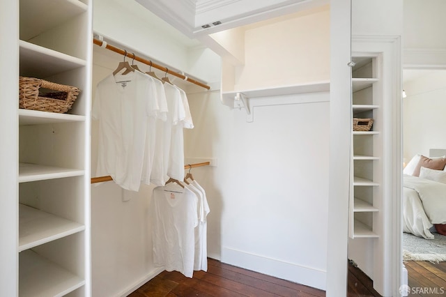 1908 Buchanan St, San Francisco, CA 94115 - spacious closet featuring dark wood finished floors