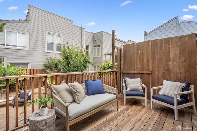 1908 Buchanan St, San Francisco, CA 94115 - wooden deck with an outdoor hangout area