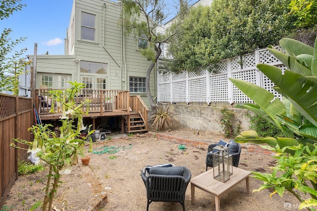 1908 Buchanan St, San Francisco, CA 94115 - back of property featuring a fenced backyard and a deck
