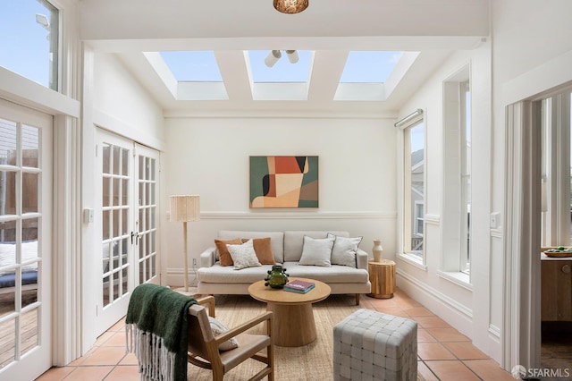 1908 Buchanan St, San Francisco, CA 94115 - sunroom featuring french doors and a skylight