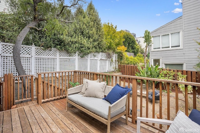 1908 Buchanan St, San Francisco, CA 94115 - wooden terrace with an outdoor living space