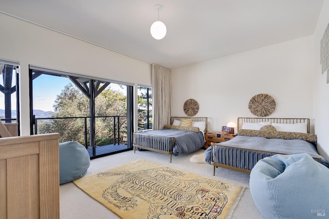 bedroom featuring carpet flooring