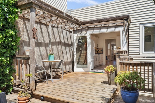 view of wooden deck