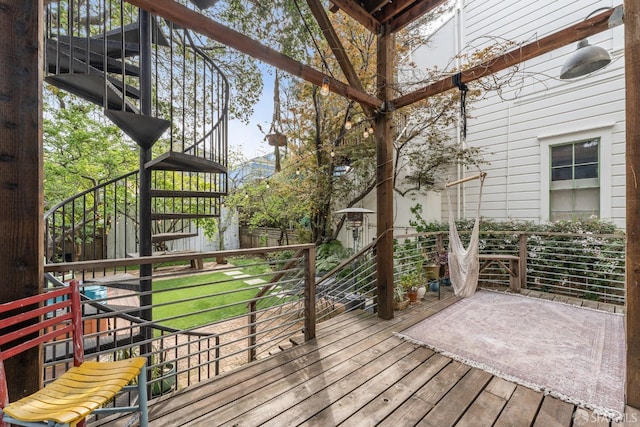 719-721 Shotwell St, San Francisco, CA 94110 - wooden terrace with stairs