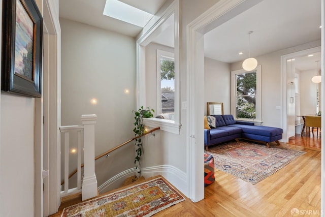 719-721 Shotwell St, San Francisco, CA 94110 - foyer featuring a skylight and wood finished floors