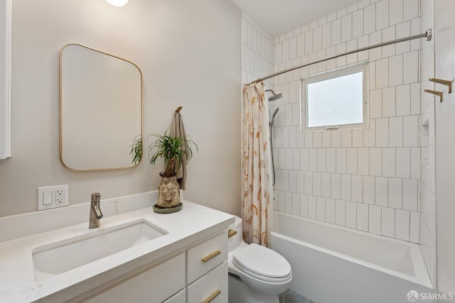 719-721 Shotwell St, San Francisco, CA 94110 - full bath with vanity, toilet, and shower / bath combo with shower curtain