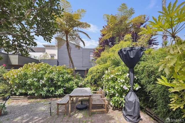 view of patio with outdoor dining space