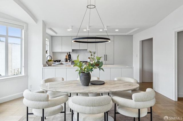 2100 Green St Unit 302, San Francisco, CA 94123 - dining room featuring recessed lighting and baseboards