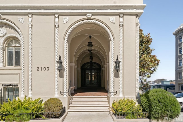 2100 Green St Unit 302, San Francisco, CA 94123 - view of exterior entry featuring french doors