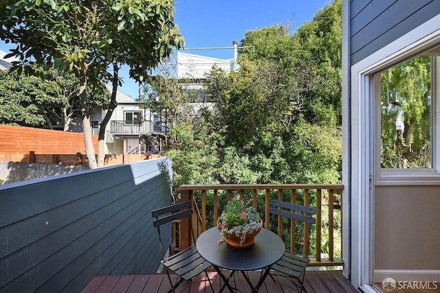 view of wooden deck