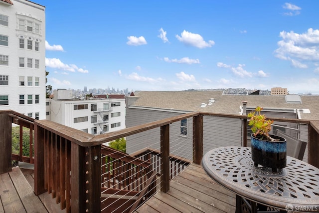 view of wooden deck