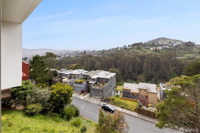 316 Gold Mine Dr, San Francisco, CA 94131 - drone / aerial view with a mountain view and a wooded view