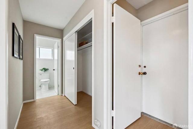 316 Gold Mine Dr, San Francisco, CA 94131 - corridor with baseboards and light wood-type flooring