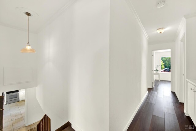 1723 Astoria Dr, Fairfield, CA 94534 - hallway with crown molding and wood finished floors
