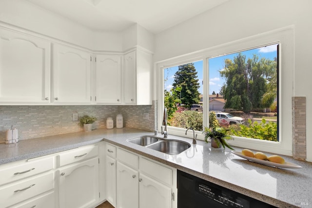 1723 Astoria Dr, Fairfield, CA 94534 - kitchen with tasteful backsplash, white cabinetry, and light stone counters