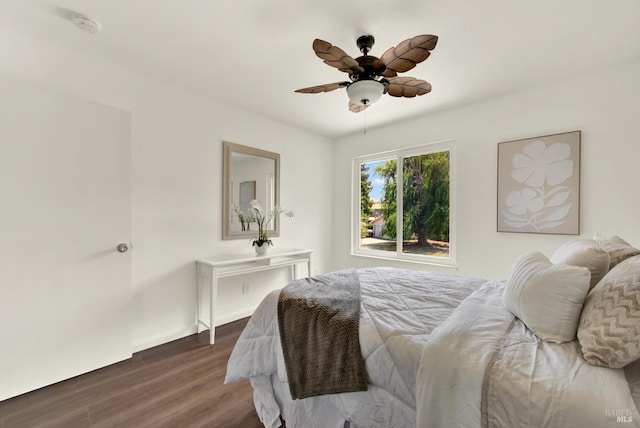 1723 Astoria Dr, Fairfield, CA 94534 - bedroom with dark wood-style flooring and ceiling fan