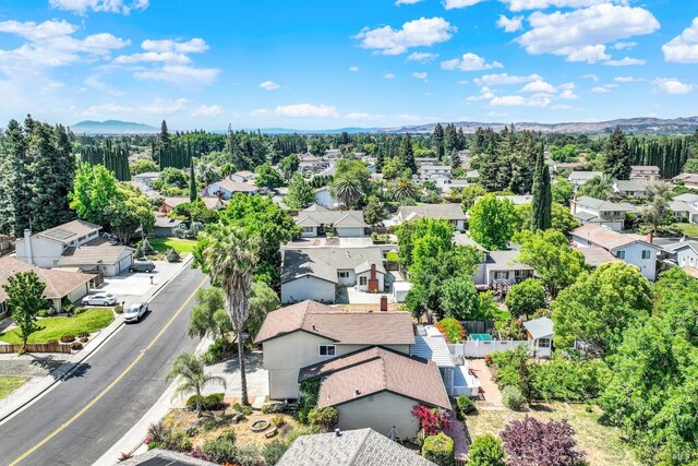 1723 Astoria Dr, Fairfield, CA 94534 - aerial perspective of suburban area featuring a mountainous background