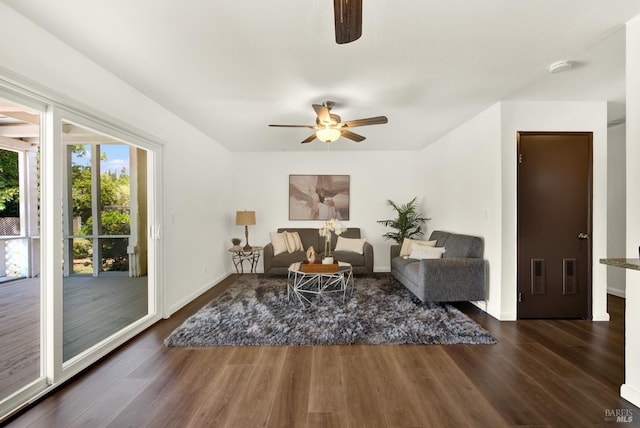 1723 Astoria Dr, Fairfield, CA 94534 - sitting room with a ceiling fan and dark wood-style flooring