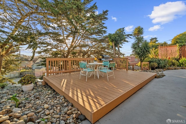 view of wooden terrace