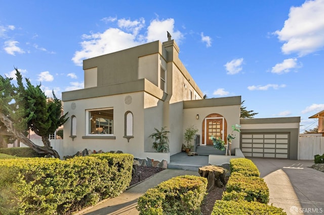 view of front of home featuring a garage