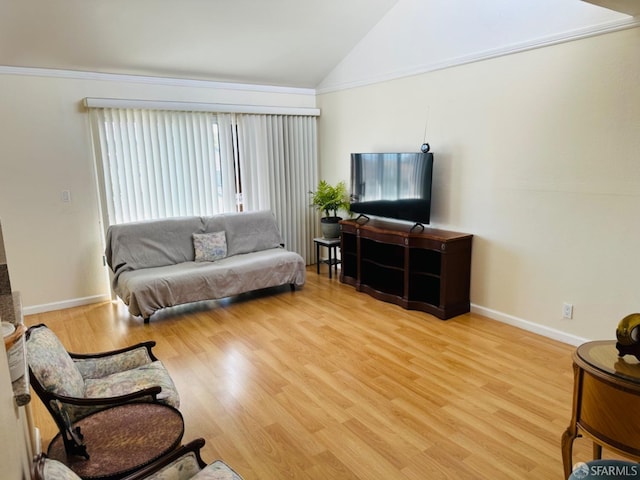 15 Mateo Ave Unit 7, Millbrae, CA 94030 - living area featuring lofted ceiling, wood finished floors, and baseboards