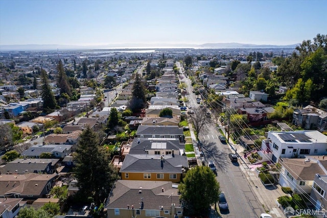 aerial view featuring a residential view